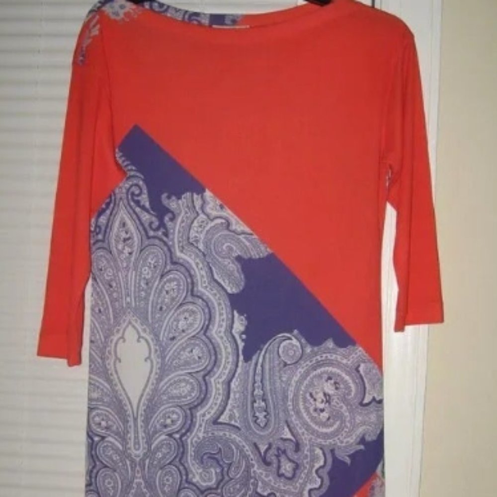 ❤️ETRO Italy Multi Color Paisley Sheath Cocktail Dress SZ 40